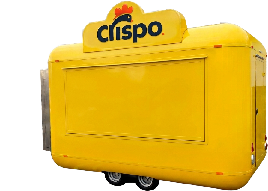 Crispo food truck with the serving window closed